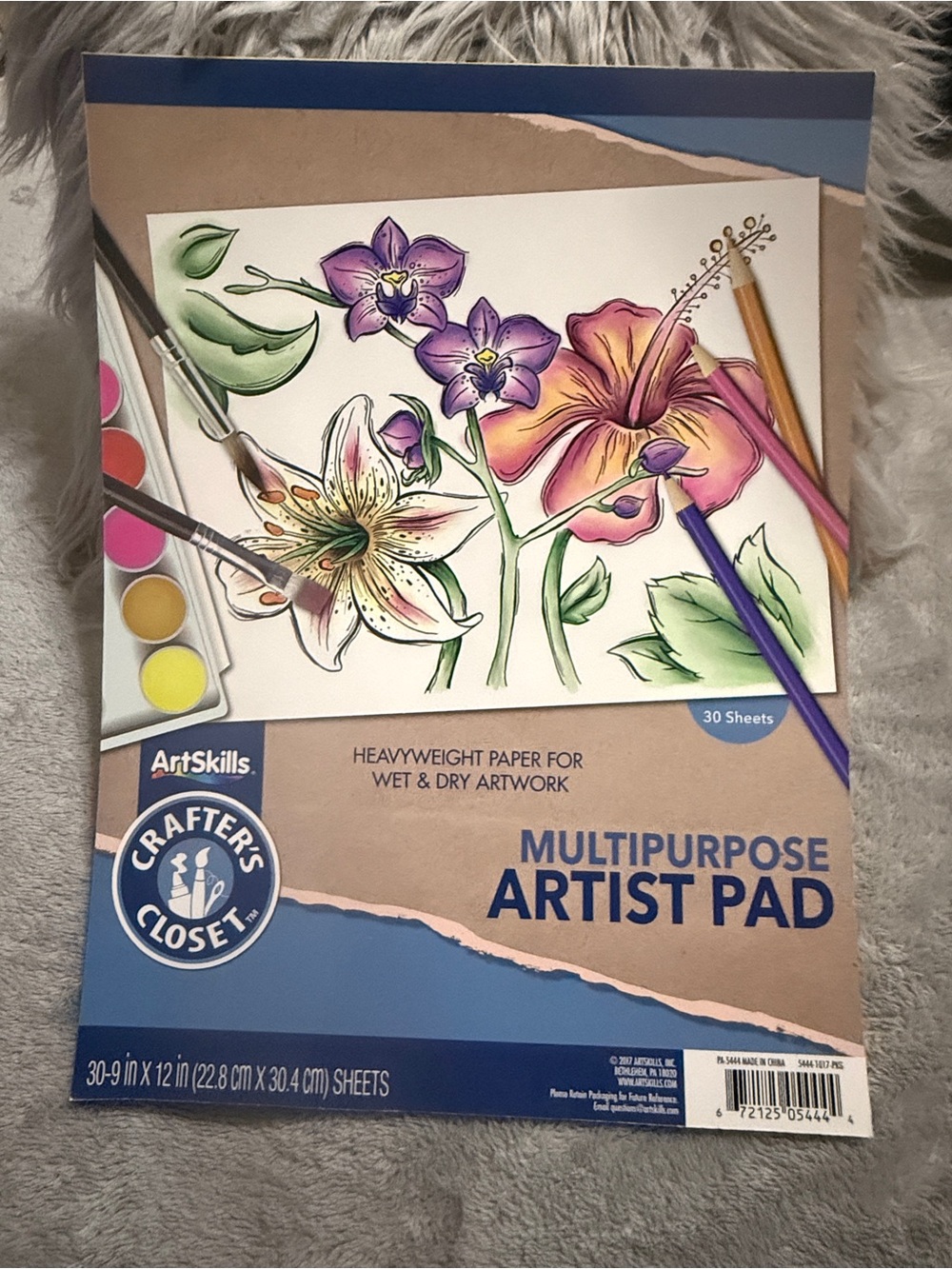 Multipurpose Artist Pad - Blue & Tan